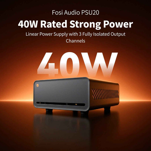 Fosi Audio PSU20 – Alimentation Linéaire Hi-Fi – 5V/12V/15V – 3 Sorties