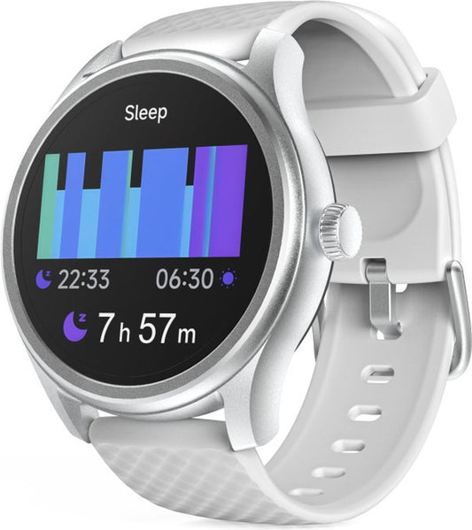 Hama Smartwatch 5010 – Montre Connectée Argent/Gris 46 mm Étanche avec Suivi du Sommeil