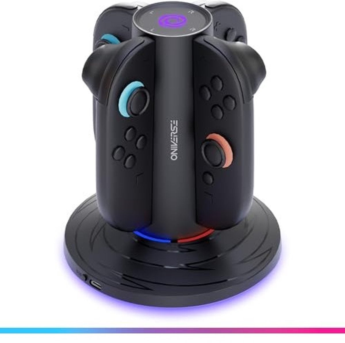 Oniverse Nintendo Switch 2 Bundle Gaming Complet – Pack de 4 Volants + Pack 8-en-1 + Station de Charge