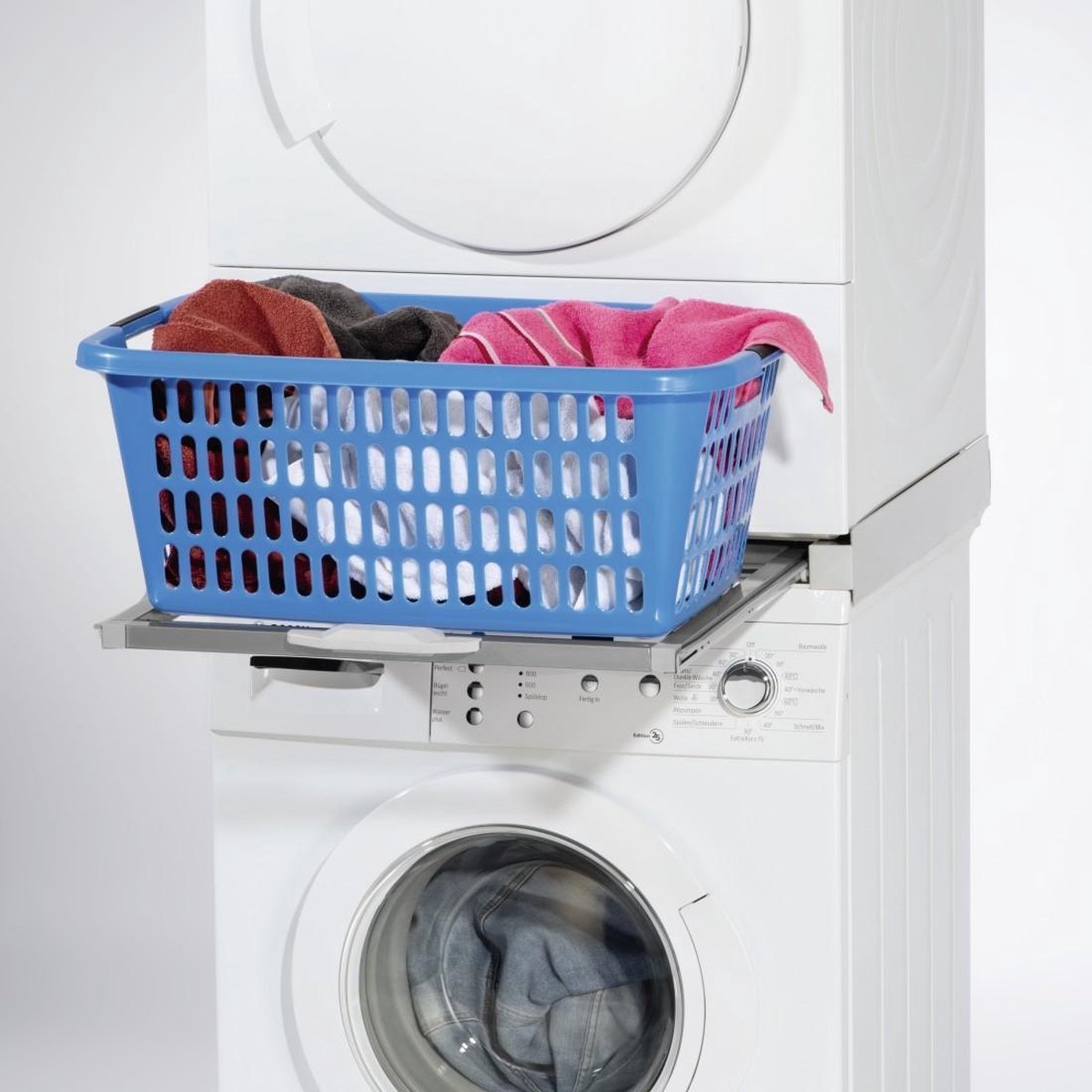 Xavax Kit de Superposition pour Lave-linge/Sèche-linge avec Étendoir Intégré