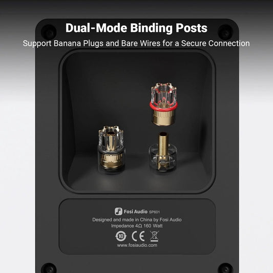 Fosi Audio SP601 - Passive Bookshelf Speakers - 2-Way HiFi Speakers