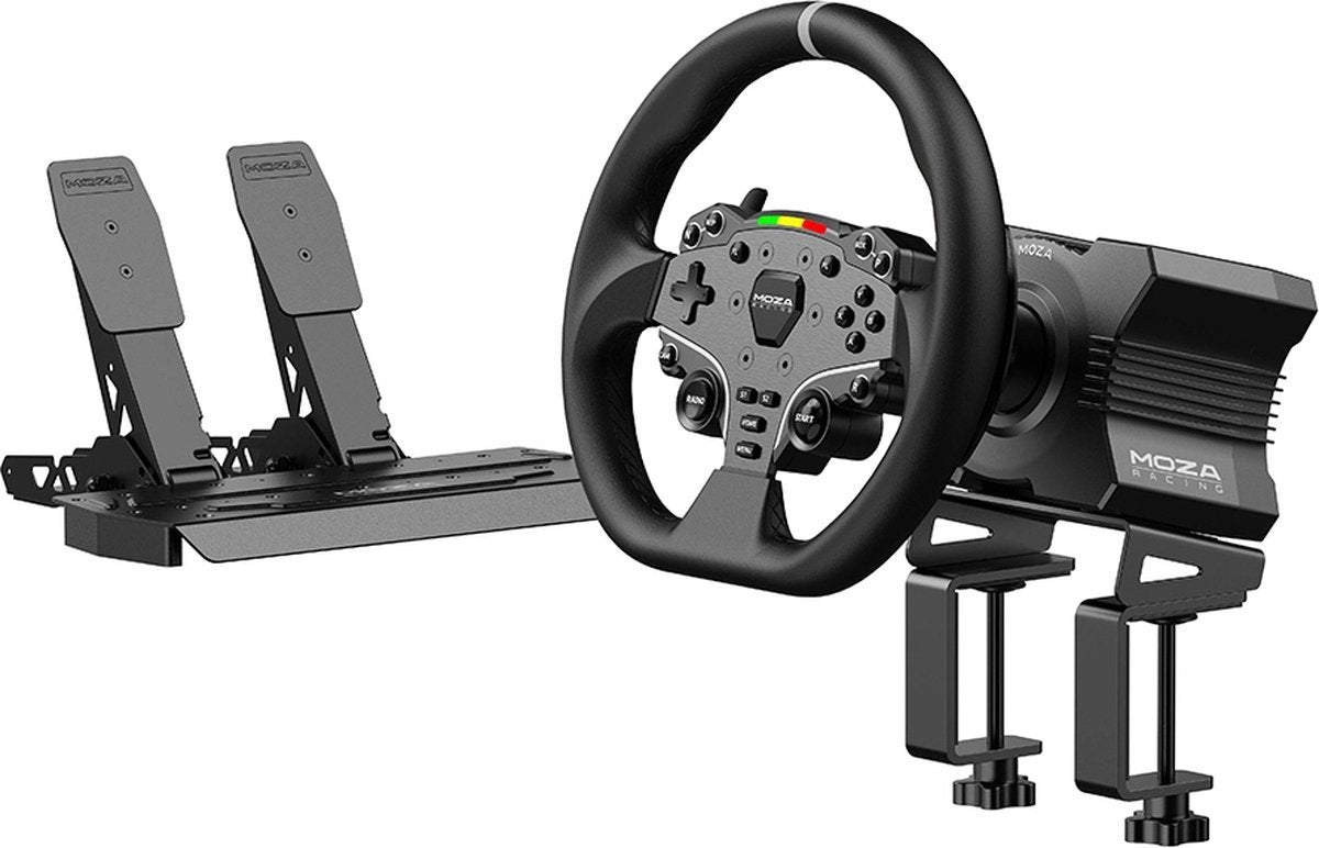 Moza Racing R5 Set + Playseat Trophy Rouge + Adaptateur – Simulateur de course – PC