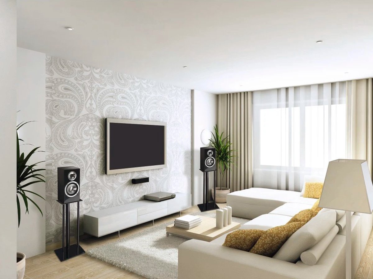 Hama Speaker Stand Next – Lot de 2 Pieds pour Enceintes – Noir