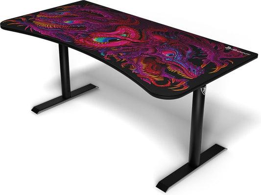 Arozzi Arena Gaming Desk - Bundle Crawling Chaos - Bureau de jeu ergonomique - Extra large - Noir/Rouge