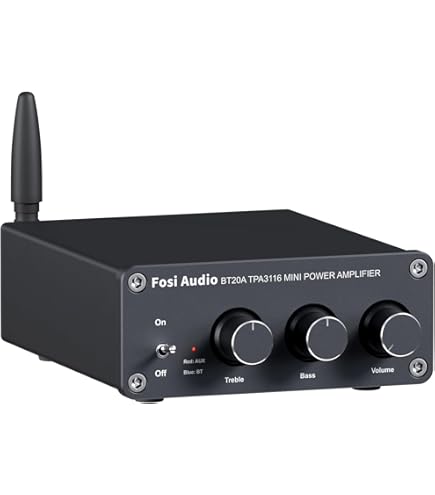 Fosi Audio TP-02 Amplificateur pour Subwoofer – Contrôle de Volume et de Fréquence – Pour Subwoofers Actifs et Passifs, Bass Shakers