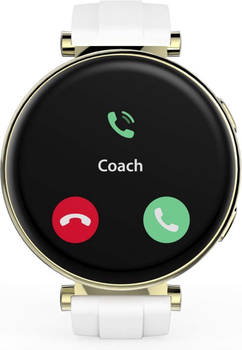 Hama Smartwatch 7000 – Montre Connectée AMOLED 43 mm, Téléphone, Étanche, Or