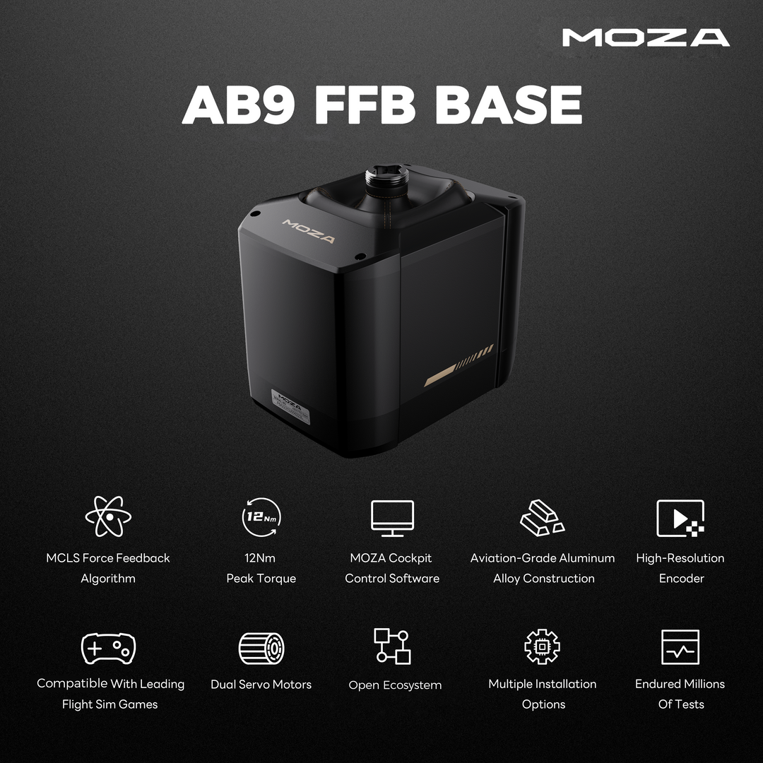 MOZA AB9 – Base Direct Drive 9 Nm pour Joystick ou Shifter