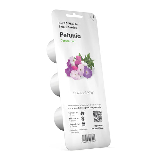 Click & Grow Pétunia / 3-pack – Capsules de pétunias décoratifs pour jardin d’intérieur intelligent