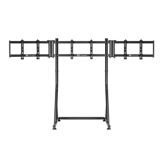 Thermaltake Triple Racing Monitor Stand – Support triple écrans – Structure en acier réglable – Compatible 32’’ à 49’’ – Noir