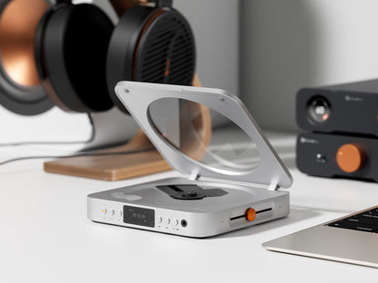 Fosi Audio Merak Silver – Lecteur CD HiFi avec DAC et Ampli Casque