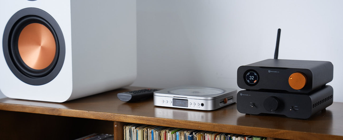 Fosi Audio Merak Silver – Lecteur CD HiFi avec DAC et Ampli Casque