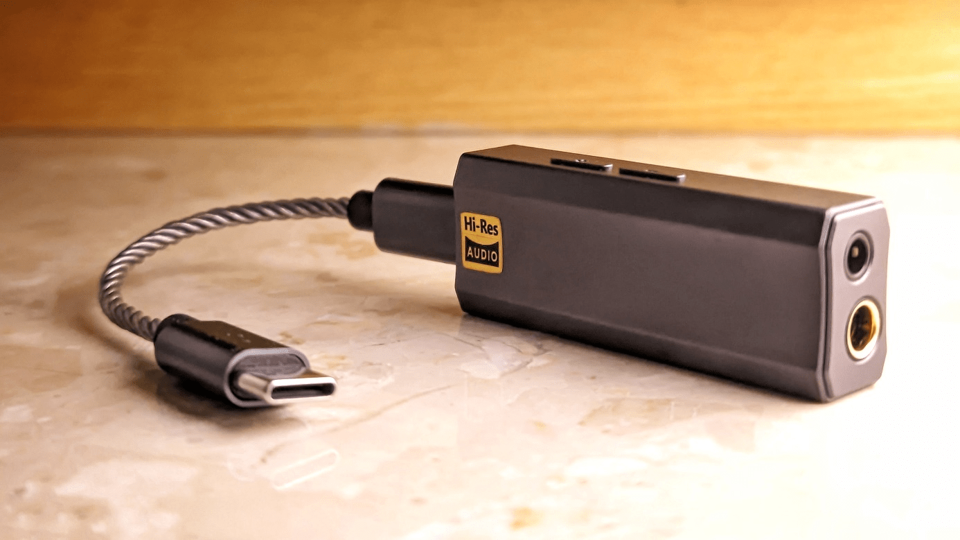 Fosi Audio DS2 DAC USB-C vers Jack 3,5 mm – Amplificateur Casque Portable avec Double Sortie pour iPhone, iPad Pro, Téléphones Android