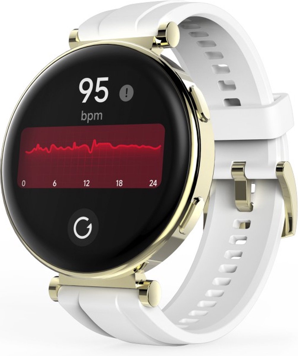 Hama Smartwatch 7000 – Montre Connectée AMOLED 43 mm, Téléphone, Étanche, Or