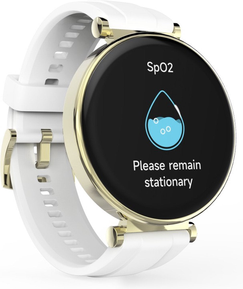 Hama Smartwatch 7000 – Montre Connectée AMOLED 43 mm, Téléphone, Étanche, Or