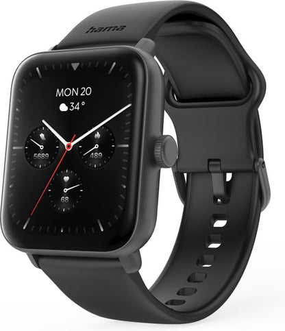 Hama Smartwatch 6010 – Montre Connectée GPS 44 mm avec Téléphonie, Étanche, Écran TFT