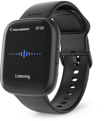 Hama Smartwatch "4000" - avec fonction téléphone, analyse du sommeil, étanche - 46 mm - Noir