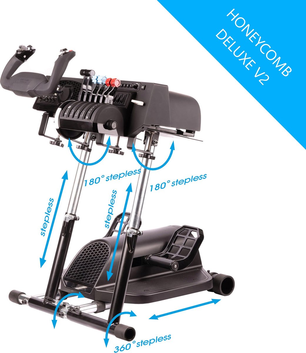 Wheel Stand Pro DELUXE V2 – Support pour Honeycomb Yoke et Throttle (sans matériel Honeycomb)