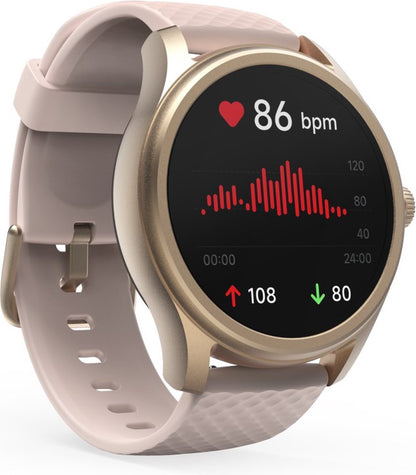 Hama Smartwatch 5010 – Montre Connectée Rosé 46 mm, Étanche avec Suivi du Sommeil