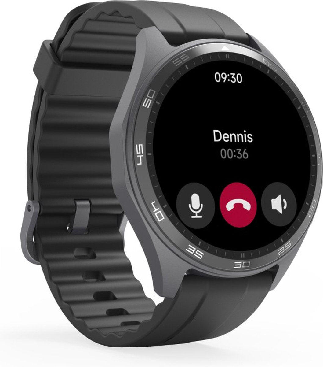 Hama Montre Connectée 7010 – Anthracite – Téléphone, Bluetooth, GPS, Santé, AMOLED, 110+ Modes Sport – 36 mm