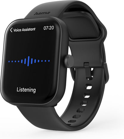 Hama Montre Connectée "5000" avec Téléphone, Analyse du Sommeil, Étanche – Noir – 47 mm