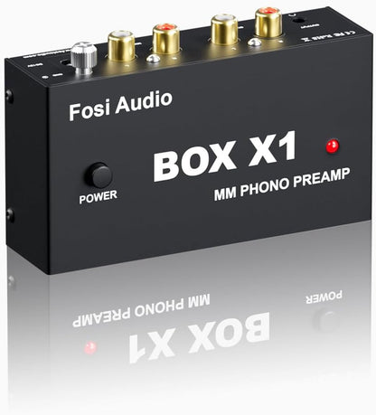 Fosi Audio Box X1 Préamplificateur Phono pour Platine MM avec Sortie RCA et Casque