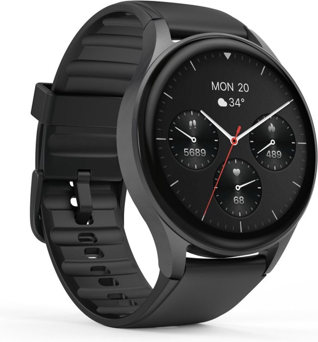 Hama Smartwatch 8900 – Montre Connectée Noire avec Fonction Téléphone, GPS, Écran AMOLED, Étanche & 110+ Modes Sport