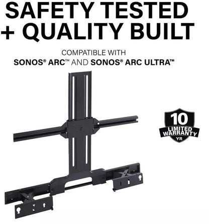 Sanus Support Mural TV WSSATM1-B2 pour Sonos Arc – Noir