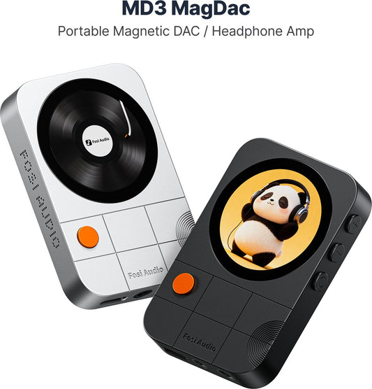 Fosi Audio MD3 – DAC portable magnétique & ampli casque 4,4 mm avec écran LCD – Noir