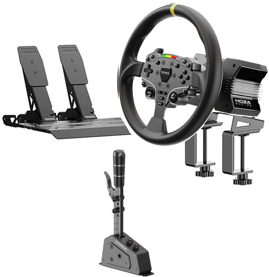 Moza Racing R3 Xbox Bundle – Base Direct Drive + volant rond 12” + shifter séquentiel SGP
