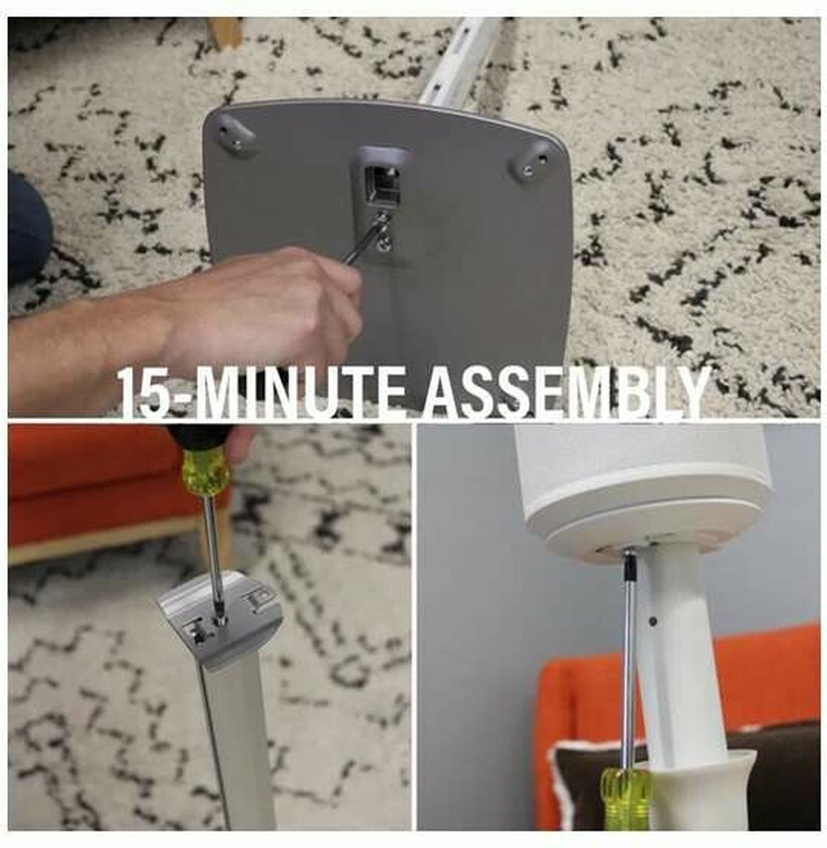 Sanus Pieds d’Enceinte Réglables WSSE1A2-W2 pour Sonos Era 100 – Lot de 2 – Blanc