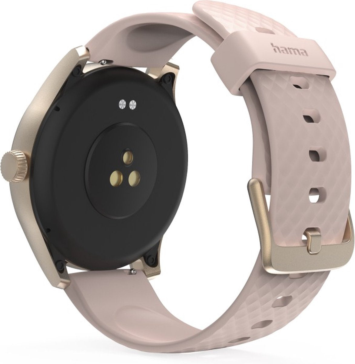 Hama Smartwatch 5010 – Montre Connectée Rosé 46 mm, Étanche avec Suivi du Sommeil