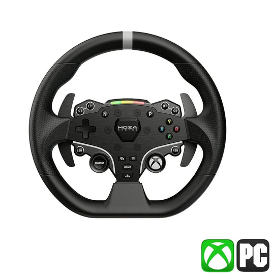 Moza Racing R12 V2 Bundle – Base Direct Drive 12Nm + volant ESX + pédales CRP2 – Xbox & PC