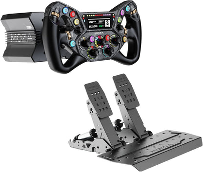 MOZA R12 V2 + KS Pro + SRP2 – Pack Sim Racing Direct Drive 12 Nm PC