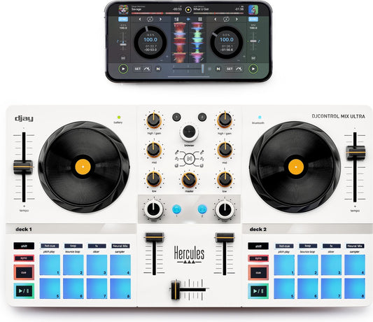 Hercules DJControl Mix Ultra – Contrôleur DJ mobile pour smartphones (iOS/Android)