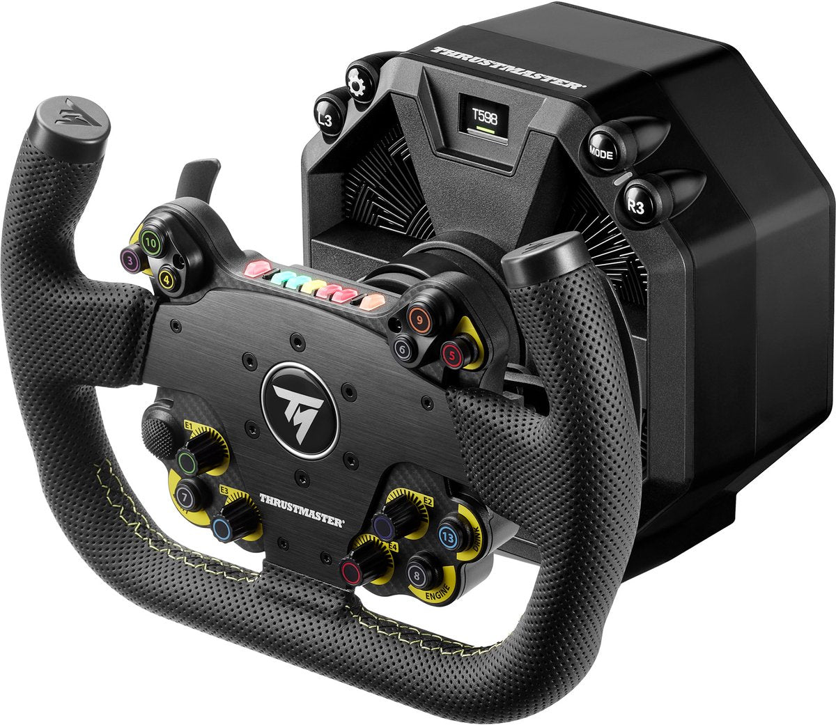 Thrustmaster T598 Servo Base + EVO Racing 31U Leather + Raceline Pedals III LC – Kit simracing Direct Drive – PC / PS4 / PS5