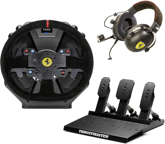 Thrustmaster Sim Racing Bundle T598 Direct Drive + Volant F599XX + Pédales Raceline III