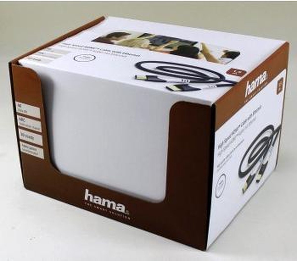 Hama Câble HDMI™ haute vitesse, mâle-mâle, Ethernet, tissu, plaqué or, noir, 1,5 m