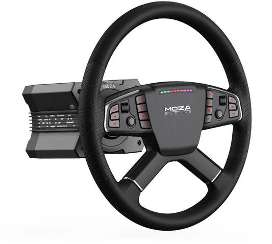 Moza Racing R9 V3 Bundle – Truck Wheel TSW + Pédales SR-P + Truck Clamp – Sim Trucking Set