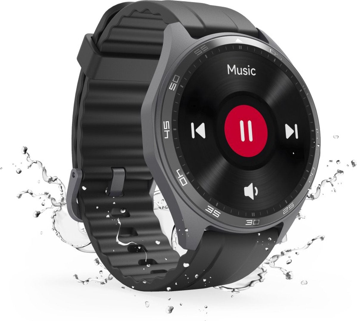 Hama Montre Connectée 7010 – Anthracite – Téléphone, Bluetooth, GPS, Santé, AMOLED, 110+ Modes Sport – 36 mm