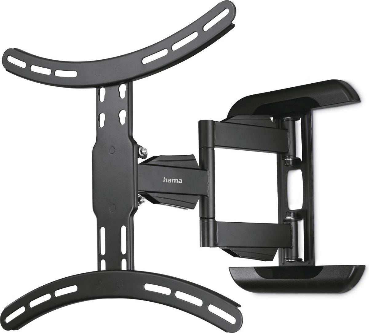 Hama Support Mural TV Orientable 3 Étoiles – 2 Bras – VESA 400x400 – Noir