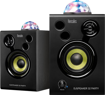 Hercules DJ Monitor 32 Party – Enceintes 2x15W RMS – 60W – Avec effets lumineux