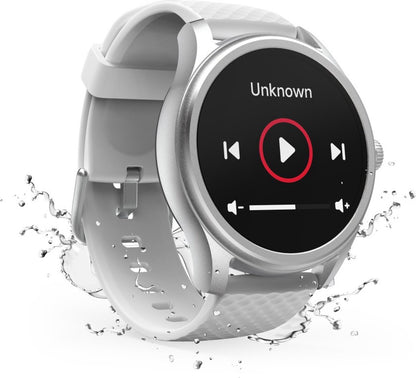 Hama Smartwatch 5010 – Montre Connectée Argent/Gris 46 mm Étanche avec Suivi du Sommeil