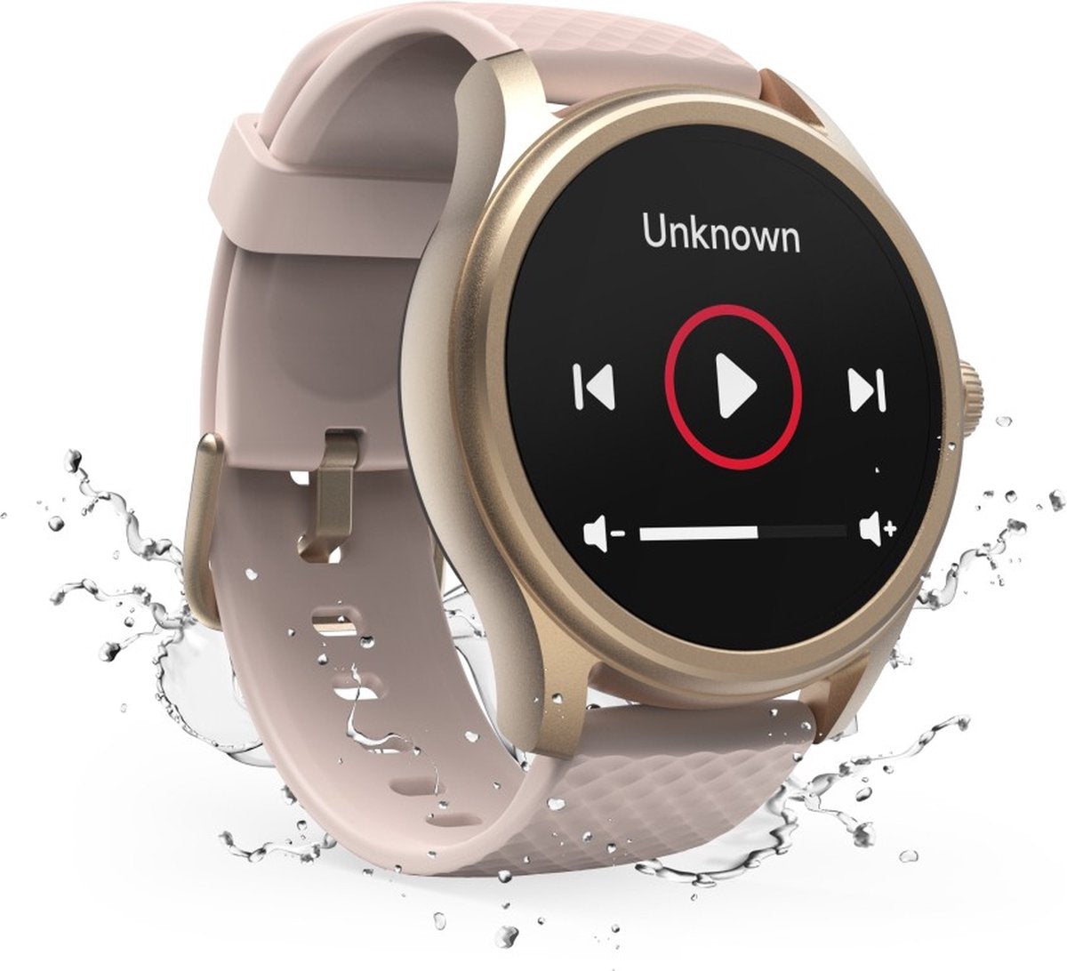 Hama Smartwatch 5010 – Montre Connectée Rosé 46 mm, Étanche avec Suivi du Sommeil