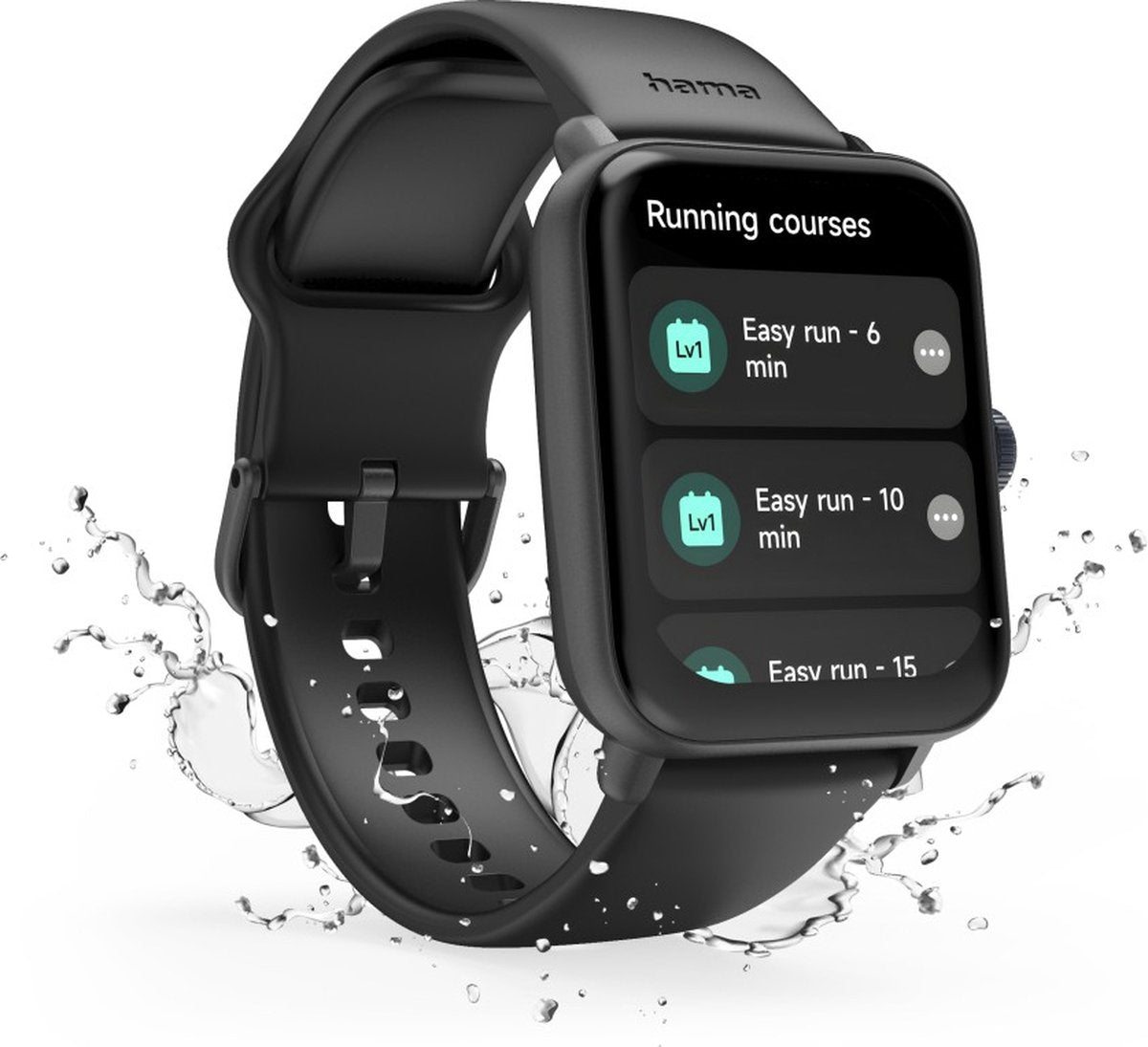 Hama Smartwatch 6010 – Montre Connectée GPS 44 mm avec Téléphonie, Étanche, Écran TFT