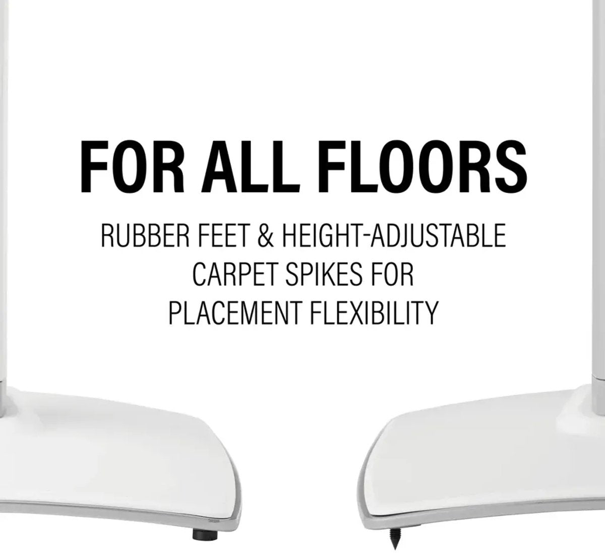 Sanus Pied d’Enceinte Réglable WSSE1A1-W2 pour Sonos Era 100 – Blanc