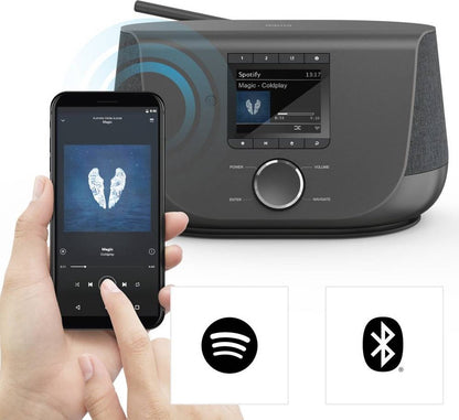Hama Radio Numérique "DIR3300SBT" FM/DAB/DAB+/Radio Internet/App/Bluetooth® – Noir