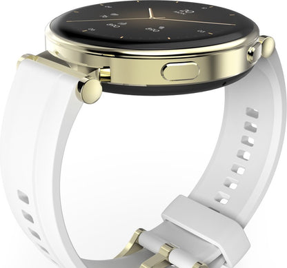 Hama Smartwatch 7000 – Montre Connectée AMOLED 43 mm, Téléphone, Étanche, Or