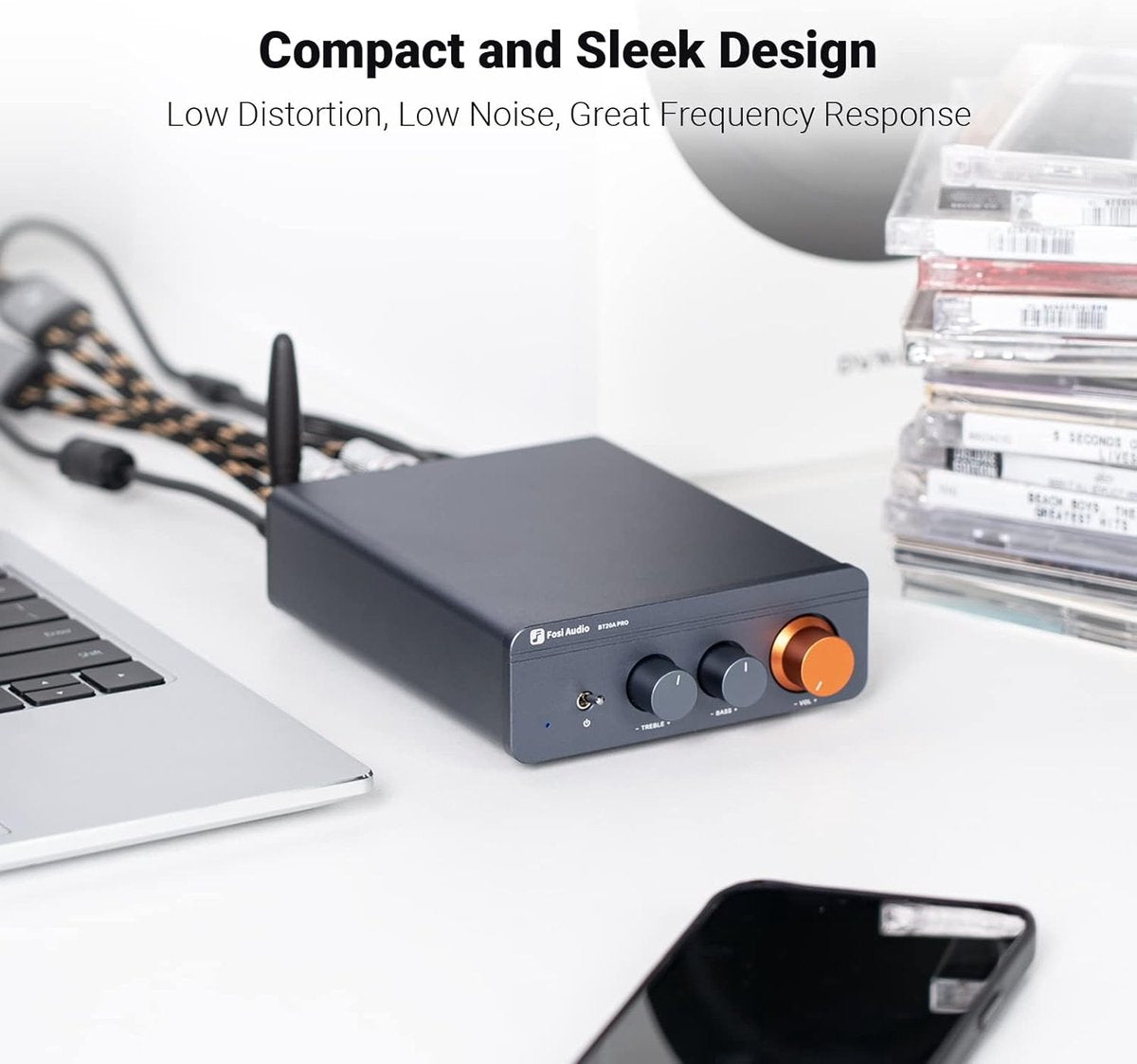 Fosi Audio BT20A Pro Amplificateur Bluetooth 2.0 – 2 × 300 W – Classe D