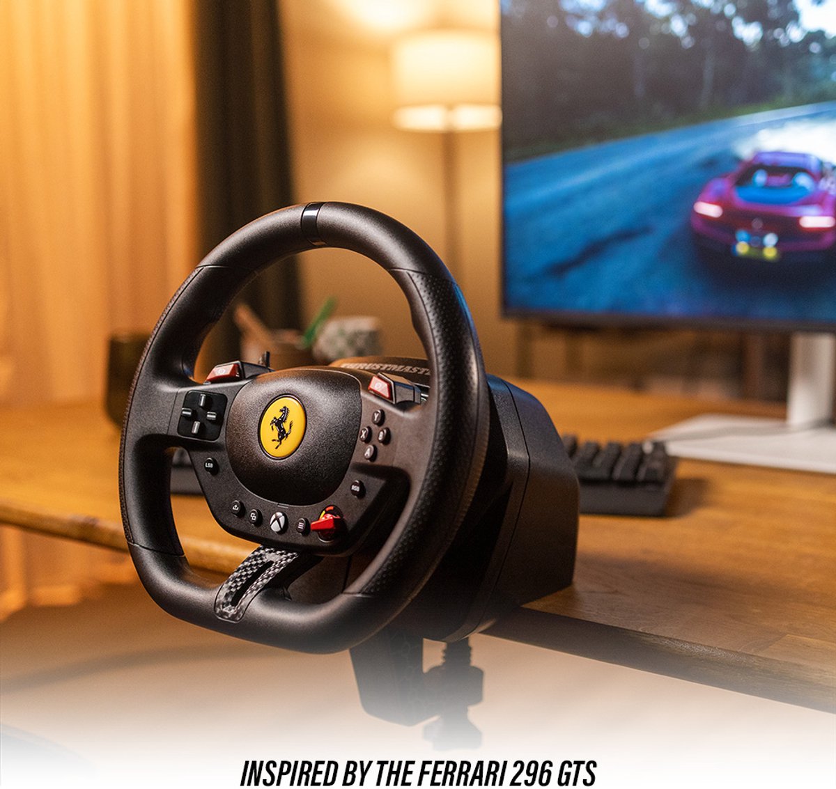 Thrustmaster T98 Ferrari 296 GTS - Volant de course avec pédales - Xbox Series & PC