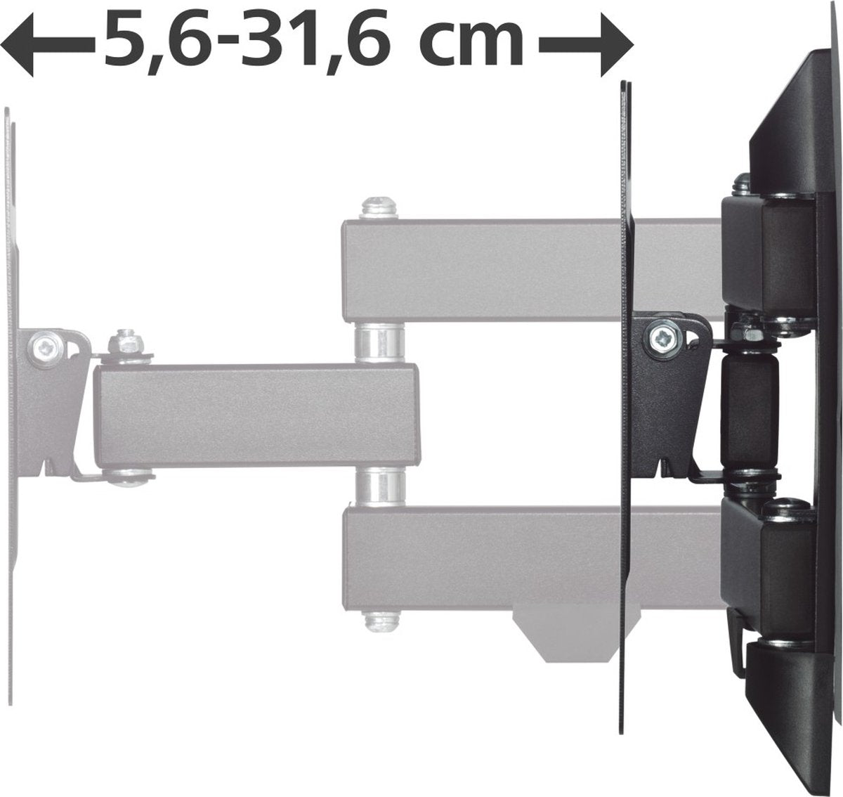 Hama Support Mural TV Orientable, Inclinable et Extensible – 122 cm (48") – jusqu’à 20 kg